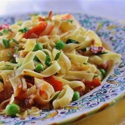 Pasta with Bacon and Peas