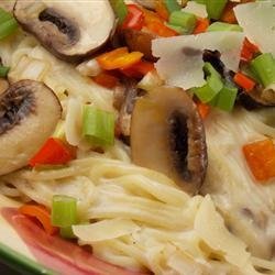 Mushroom Garlic Angel Hair Pasta