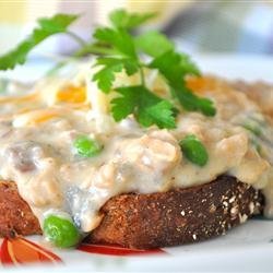 Creamed Salmon on Toast