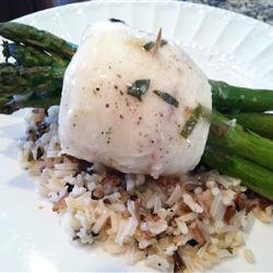 Tilapia Asparagus Bundles With White Wine Sauce