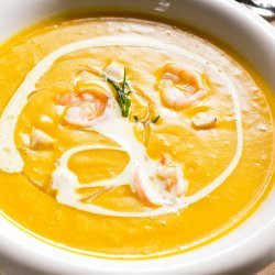 Cold Southwestern Corn and Shrimp Soup