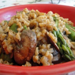 Risotto With Asparagus and Porcini Mushrooms