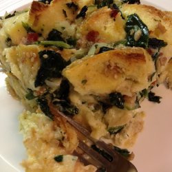 Spinach and Pancetta Strata