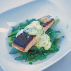 Crispy Salmon in Vegetable Broth