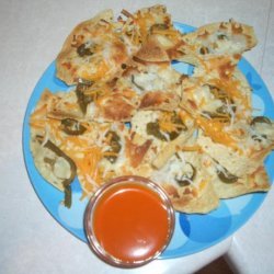 Hot and Cool Three-Cheese Nachos