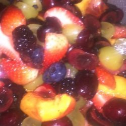 Summer Fruit Salad With Honey, Lime & Basil Dressing