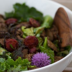 Chicken Liver and Chorizo Salad