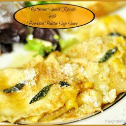 Butternut Squash Ravioli With Sage Butter Sauce