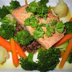 Orange Salmon with Rice