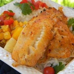 LaWanna's Mango Salsa on Tilapia Fillets