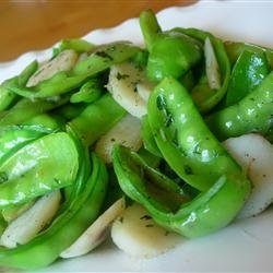 Snow Peas with Water Chestnuts