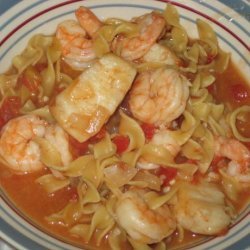 Shrimp and Scallops With Pasta.