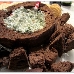 Spinach Dip in a Bread Bowl