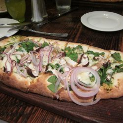 Mushroom, Onion, and Basil Pizza