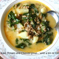 Potato Soup With Kale and Chorizo