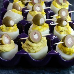 Dirty Martini Deviled Eggs