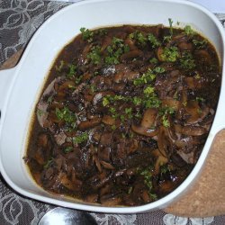 Roast Veal With Red Wine Mushroom Sauce