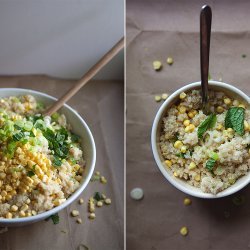 Quinoa With Corn Scallions and Mint