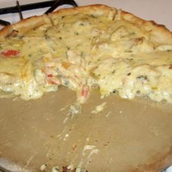 Nikki's Chicken and Spinach Alfredo Pizza