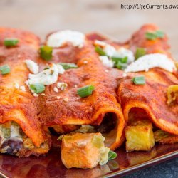 Potato and Bean Enchiladas