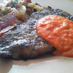 Porterhouse Steak With Sauce Rouille