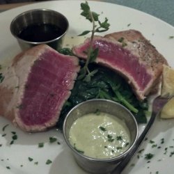 Black and Blue Tuna With Wasabi Sauce