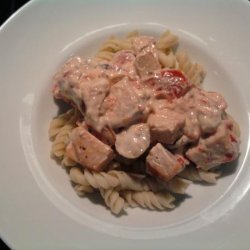 Turkey, Mushroom, Tomato Alfredo