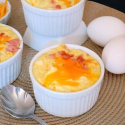 Ham and Cheddar Soufflé