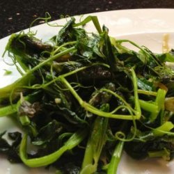 Lemon Garlic Sauteed Pea Tendrils