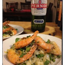 Spring Vegetable Risotto With Shrimp