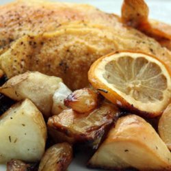 Roasted Chicken With Potatoes and Olives