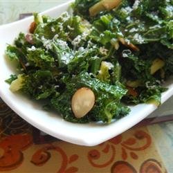 Kale with Pine Nuts and Shredded Parmesan