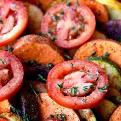 Potato, Tomato and Onion Gratin