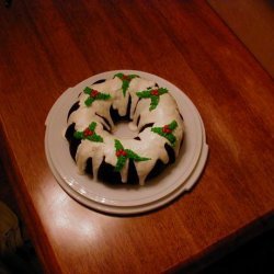 Easy Christmas Holly Bundt Cake