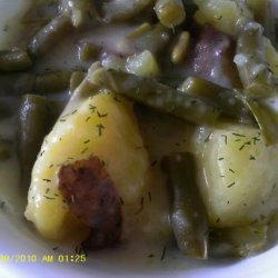 Czech String Bean and Dill Cream Gravy