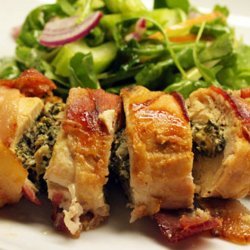Bacon Wrapped Chicken W Stuffed Spinach
