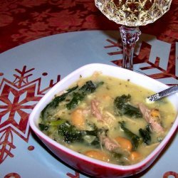 Left-Over Kale, Bean and Potato Soup