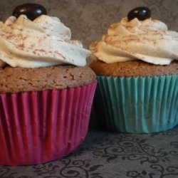 Coffee Frosted Irish Cream Cupcakes