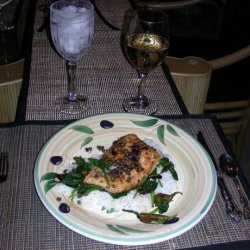 Halibut Piccata With Spinach