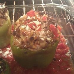 Stuffed Bell Peppers, Greek Style