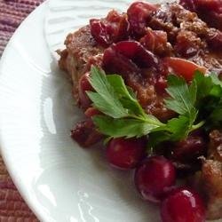 Simmered Cranberry Pork Chops