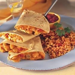 Chicken Quesadillas and Fiesta Rice