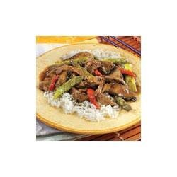 Beef, Asparagus and Portobello Stir-Fry