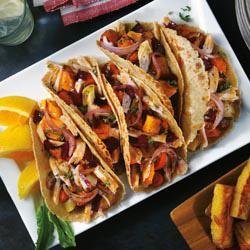 Sour Citrus Pork Tacos with Caramelized Root Vegetables