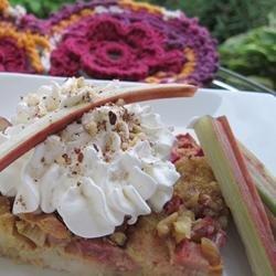 Rhubarb Bread Pudding