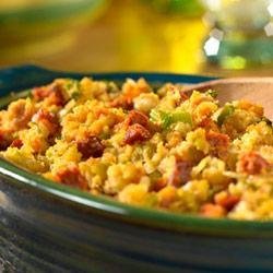 Cornbread Stuffing with Chorizo and Chiles