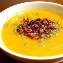 Kabocha Squash and Sweet Potato Soup With Adzuki Beans