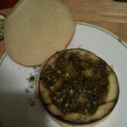 Pesto & Havarti Grilled Eggplant Burgers