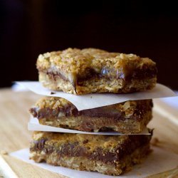 Oatmeal Caramel Bars With Chocolate