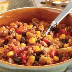 Turkey Chili With Corn and Black Beans